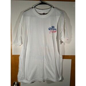 Vintage Jimmy Buffett Corona Extra Beer Promo‎ Shirt Mens XL White USA